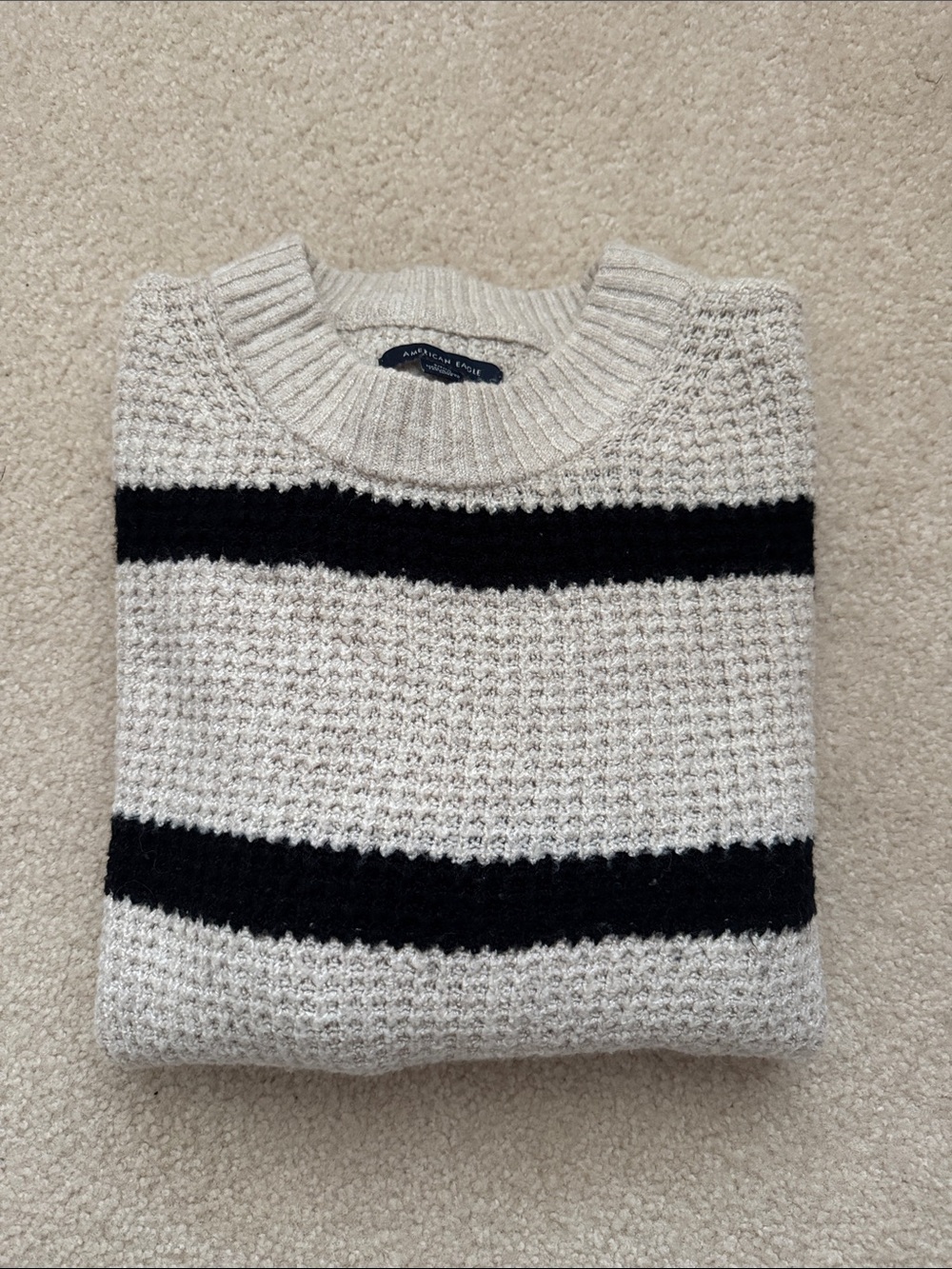 American Eagle Waffle Knit Oversized Sweater